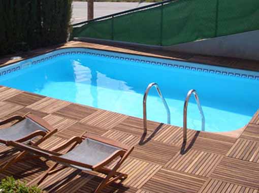 Piscina de poliéster y fibra 5.00 x 3.00